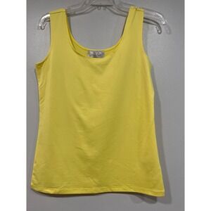 Jillian Nicole Women's Medium Yellow Sleeveless Tank Top made‎ in USA